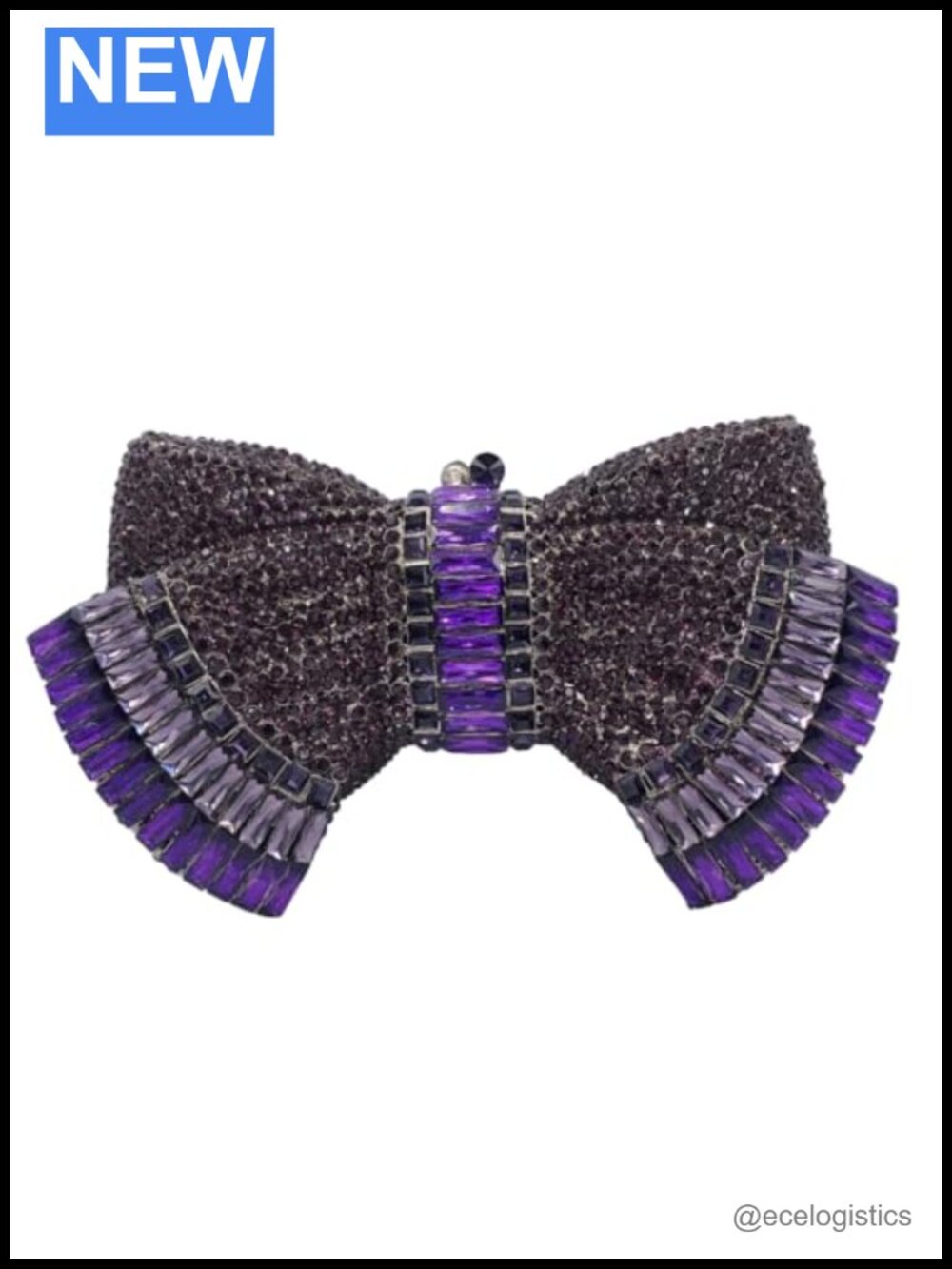 Luxury Bowknot Evening Clutch Rhinestone Crystal Bride Purse Wedding Party Prom